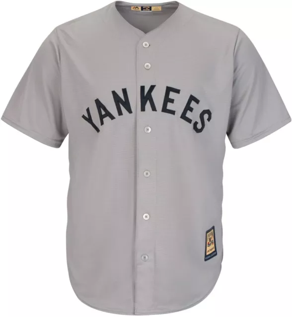 MLB Baseball Trikot New York Yankees grau Cooperstown Cool base Majestic Jersey