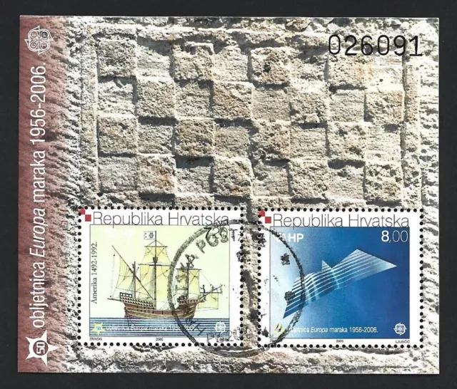 Croatia #592A 2005 Europa miniature sheet used