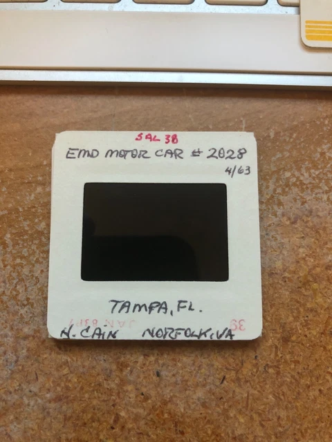 Duplicate Slide SAL #2028 Doodlebug/Motor Car Seaboard Air Line Tampa FL 1963 2