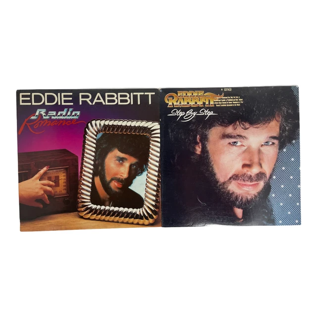 Lot of 2 Eddie Rabbitt‎‎ ‎Vinyl, LP  Radio Romance & Step By Step
