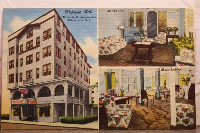 New Jersey NJ Atlantic City Melrose Hall Postcard Old Vintage Card View Standard