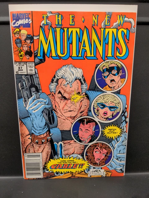 New Mutants #87 Hot Newsstand Key VF- 1st Cable X-Force Deadpool X-men Marvel