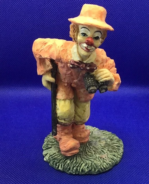Figurine Clown Asilo Grimpant à Une Corde - H 65 Cm, Vintage