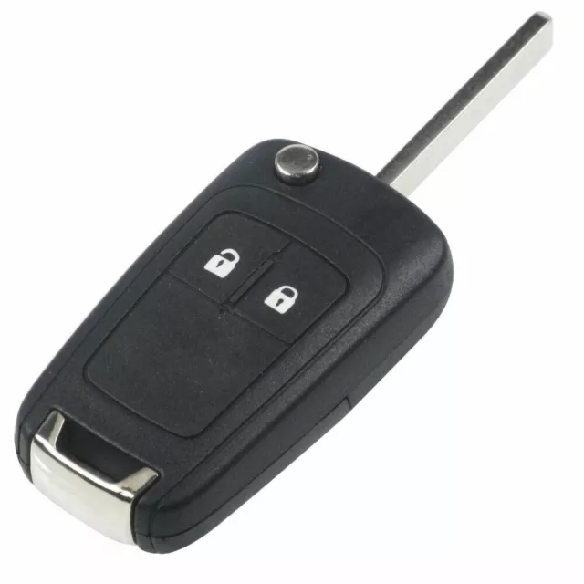 For Vauxhall Opel Astra Insignia 2 Button Remote Flip Key Fob Case with Logo