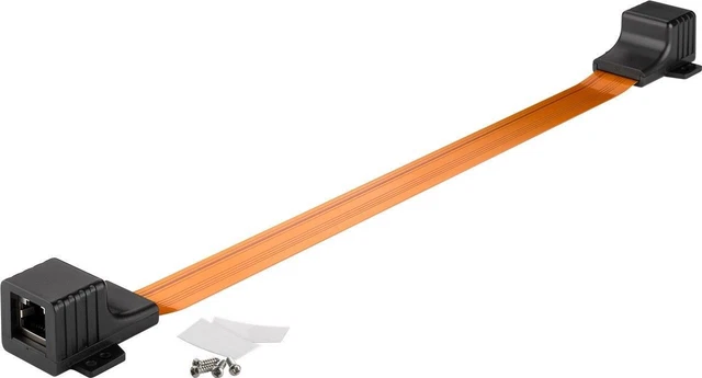 10x RJ45 Fensterdurchführung Ultra-Slim 0,5 m; RJ45 Fensterdurchführung Ultra-Sl