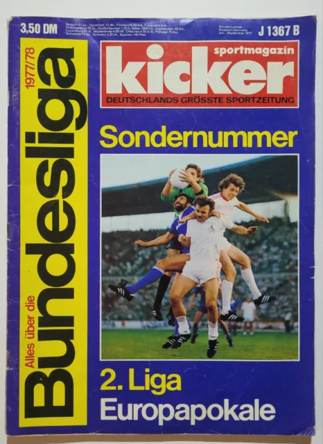 Kicker Sonderheft Bundesliga 1977/78 Sondernummer Sonderausgabe 77 1978