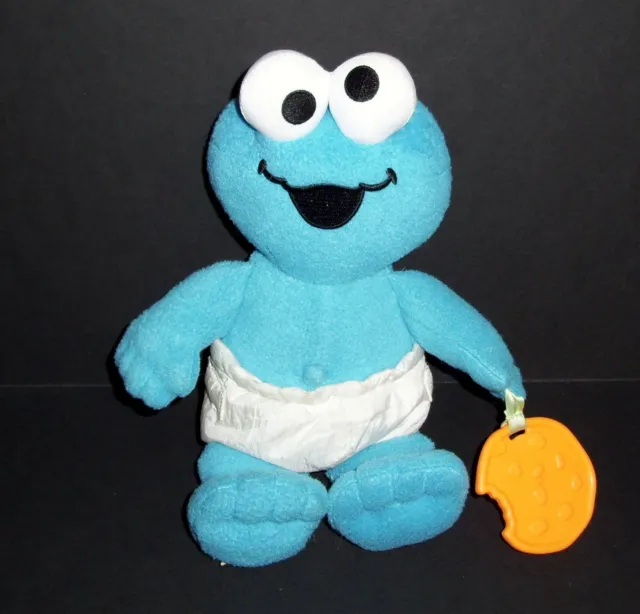 Fisher Price 2005 Cookie Monster Sesame Street Plush Diaper Teether Stuffed Toy
