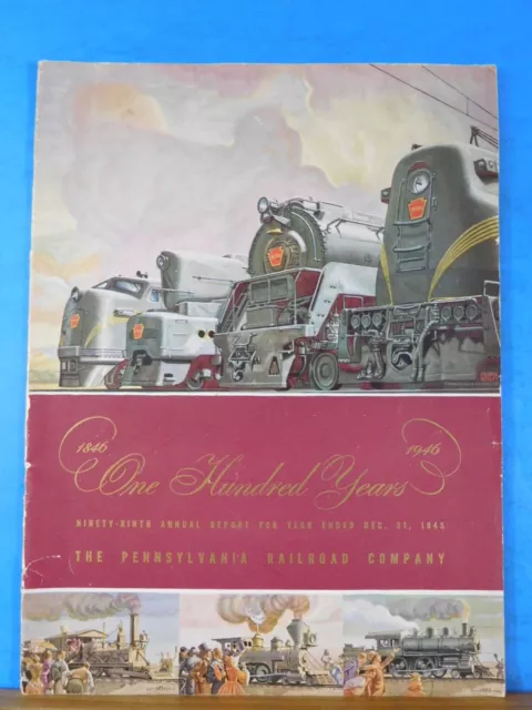 PRR Annual Report 1945 One Hundred Years Transport Prog 1945