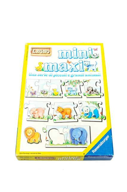 Gioco da tavolo Vintage anni 80-90 bambini Ravensburger Mini Maxi Puzzle Animali