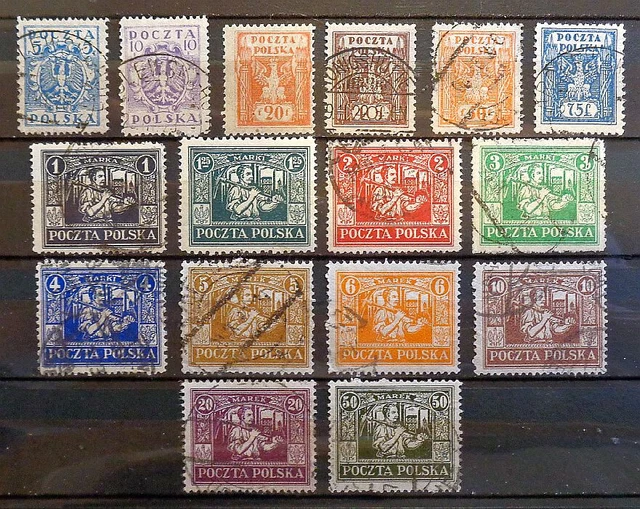 Abstimmungsgebiete Oberschlesien Nr. 1 - 16 gestempelt / postfrisch kpl. Satz