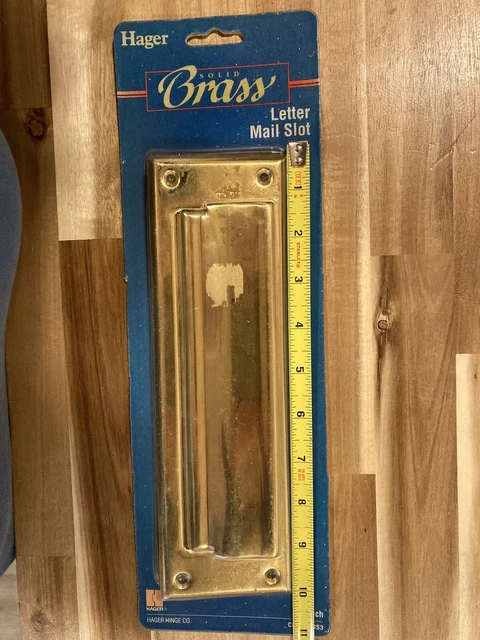 Polished Brass Letter Mail Door Plate Slot & Flap