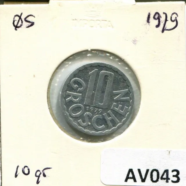 10 GROSCHEN 1979 AUSTRIA Coin #AV043C 3