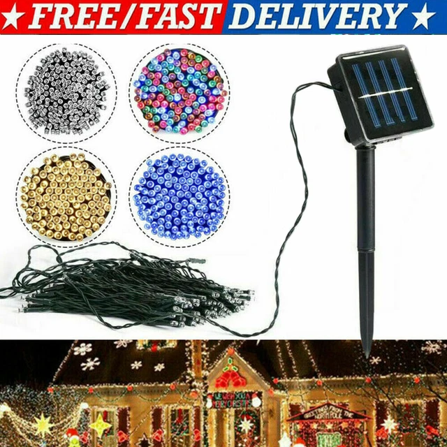 100/200 LED Waterproof Solar Fairy Lights String Wedding Decor Garden Outdoor US