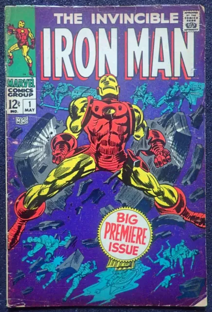 Iron Man #1 💥 COMPLETE & UNRESTORED 💥 1968 Invincible Avenger