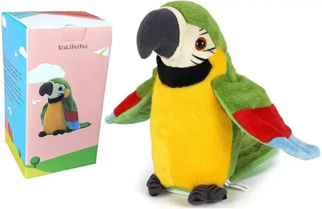 Upgrade Newest Talking Parrot - Repeats What You Say with Cute Voice - Electron
