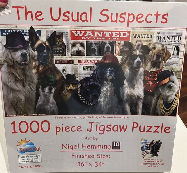 Sealed Suns Out jigsaw 1000 piece puzzle by Nigel Hemming  THE USUAL SUSPECTS.