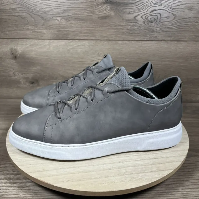 Samuel Hubbard Flight Gray Leather Casual Lace Up Shoes Sneaker Mens Size 13