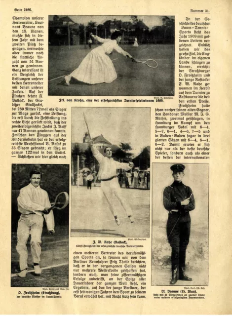 K.Doerry Meister im Sport Gräfin Schulenburg Tennis Lt.v.Raven Herrenreiter 1909 2