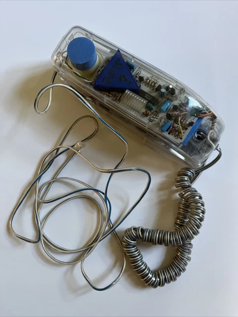 RARE HTF GUESS Vintage Clear See-Through Telephone COLLECTIBLE UNIQUE