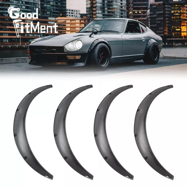 Carbon Look Black 35" Flexible Car Fender Flares Universal Wheel Arches Widebody