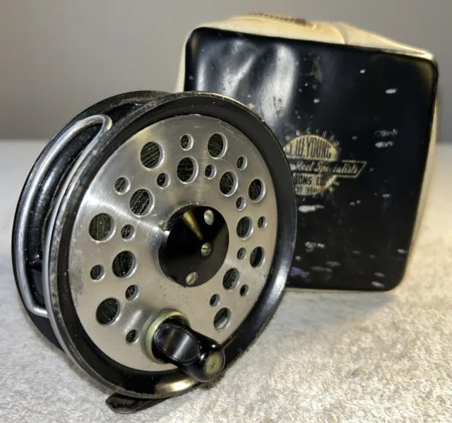 TROUT FLY REEL J.W YOUNG & SONS BEAUDEX 3 ½ Dia with Branded Pouch $56.71  - PicClick
