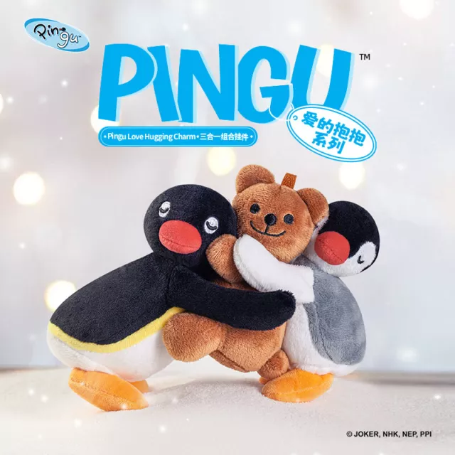 Pingu Love Hug Penguin Pendant Cute doll Backpack charm Keychain charm Gift Toys