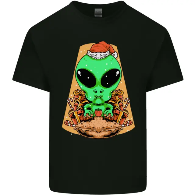 Christmas Alien UFO Santa Space Ship Funny Kids T-Shirt Childrens