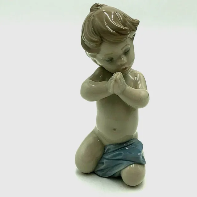 Lladro Praying Child Boy Figurine 5.25" Tall EXCELLENT CONDITION 6496