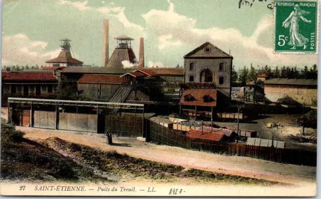 42 SAINT ETIENNE - vue du puits du treuil.