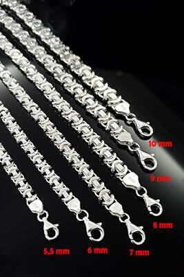 New 925 Sterling Silver 7.5-9  Flat Byzantine Bali 5.5-8 Mm Wide Chain Necklace