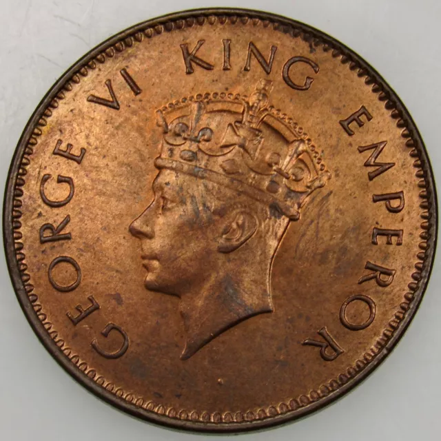 INDIA. British. George VI. ¼ Anna (1 Pice), 1938. Bombay Mint. KM-530. Bronze. "