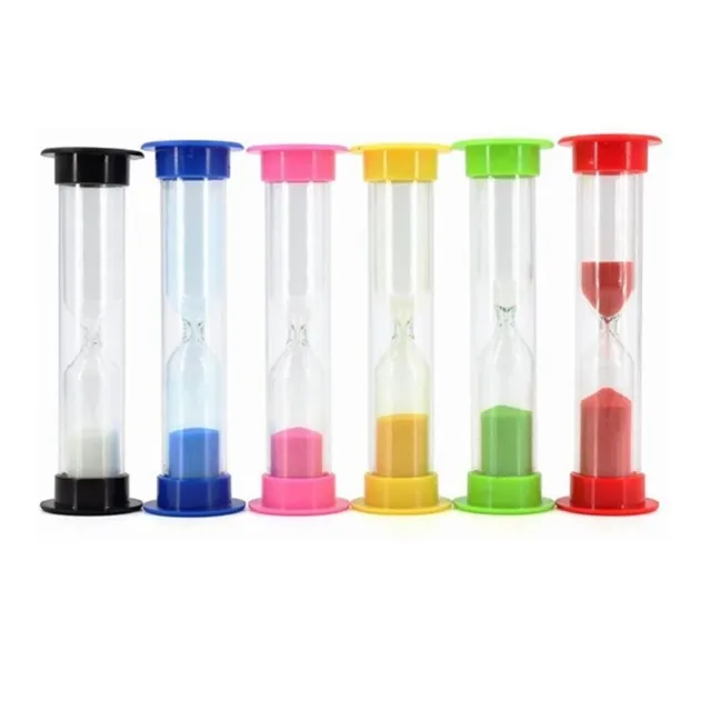 6x Sand Timers Set 30 Seconds 1/2/3/5/10 Minutes Hourglass Cooking Exercise