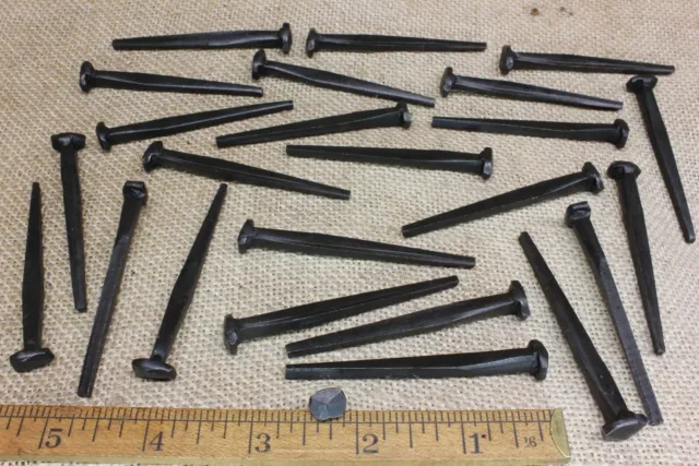 2 1/2" Rosehead 25 nails antique square wrought iron Spikes Decorative 2.5"