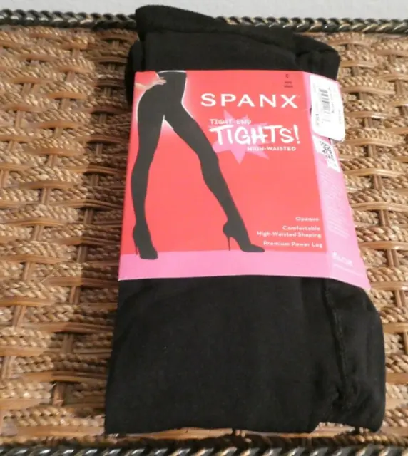 SPANX SZ C Very Black High Waisted Luxe Leg Tight-End Tights FH3915