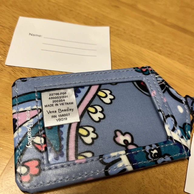 NWT Vera Bradley ICONIC ID LUGGAGE TAG laminated #22766-PO6 Makani Paisley NWT
