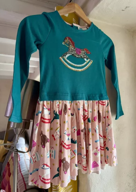 MINI BODEN SEQUIN Rocking Horse Dress 7 8 Years 8.00 PicClick UK