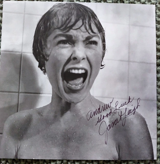 Janet Leigh Genuine Hand Signed Autograph On BIRTHDAY Card Cover Psycho