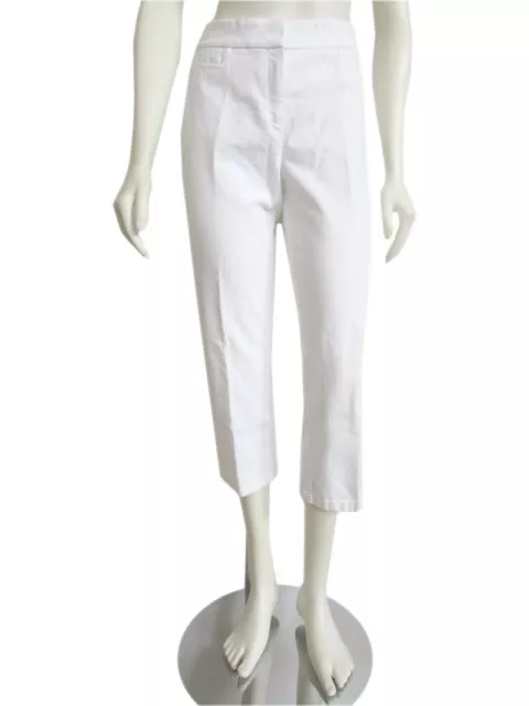 *FINAL MARKDOWN!* Lafayette 148 NY Mid Rise Stretch Cotton Cropped White Jeans 6