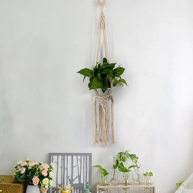 110 cm Pflanzen Aufhänger Blumentopf Pflanze Korb Halter für Indoor Outdo 2
