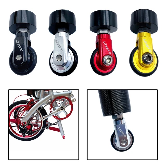 Folding Bike Easy Wheel 33.9mm Seatpost EZ Wheel Roller Pushing Auxiliary
