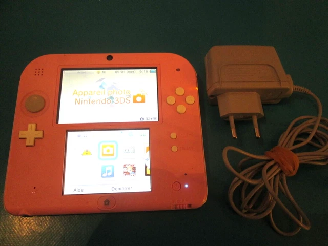 Console Nintendo  2Ds Rose Et Blanche  + Alimentation D'origine