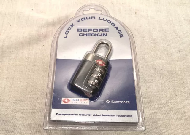 New Sealed Samsonite 3 Dial Luggage Lock Travel Sentry Certified TSA Approved