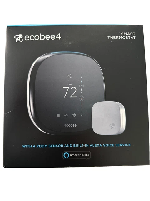 Ecobee4 Smart Thermostat Model: EB-STATE4-01 With Room Sensor & Built-in Alexa