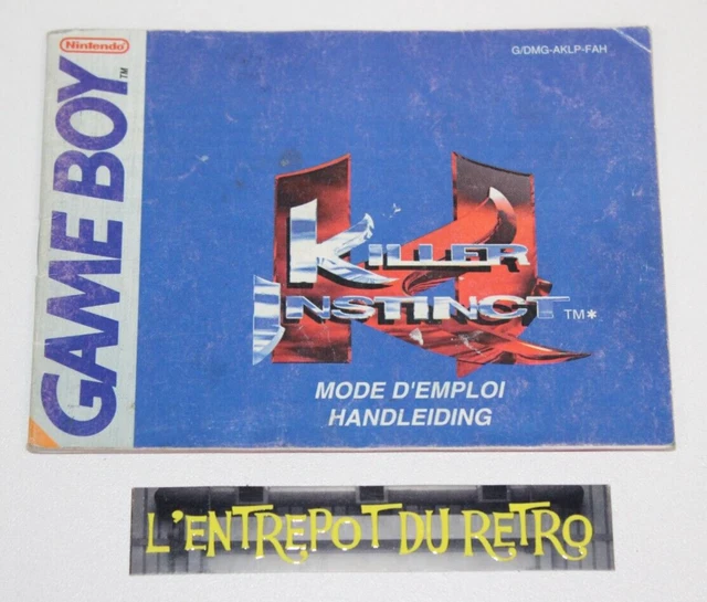 ++ notice / mode d'emploi du jeu nintendo GAME BOY KILLER INSTINCT ++