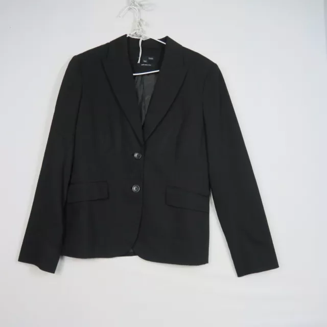 Saba Womens Blazer Jacket 12(AU) or Medium Black Collared Formal Office