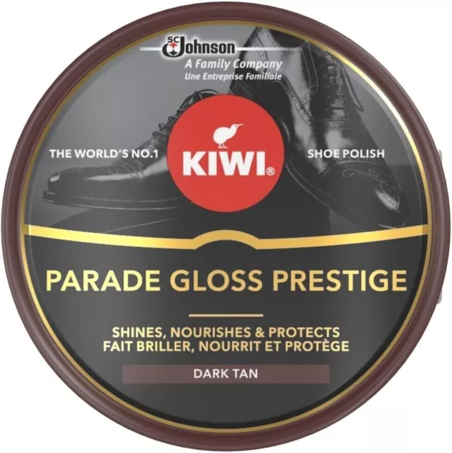 Kiwi Dark Tan Boot Shoe Polish Parade Gloss Prestige - 50ml