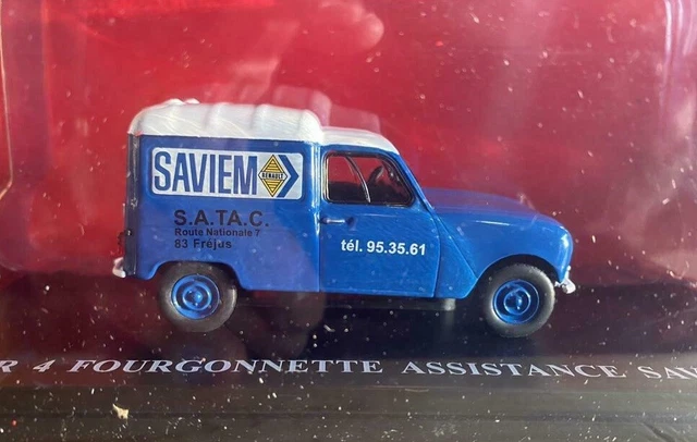 OPO 10 - Veicolo utilitario 1:43 Compatibile con R 4 FOURGONNETTE Assistenza SAVIEM SATAC 1967 - UTR56