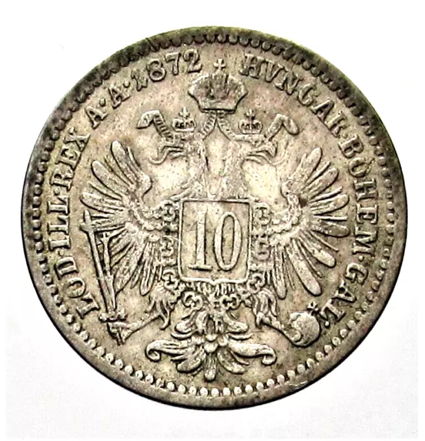 Austria 10 Kreuzer 1872 Francesco Giuseppe