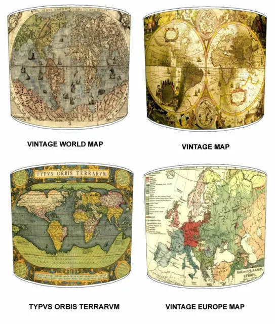 Alt Atlas Landkarten Tisch Lampenschirme Decken Lampen Anhänger Bettseitig