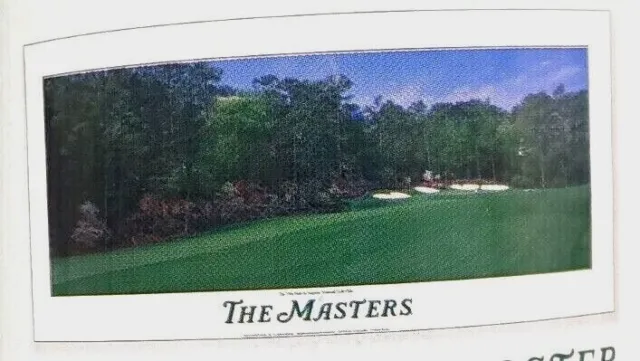 2001 Masters The 13th Hole 29x13 Commemorative Poster / Great Condition / jd1494